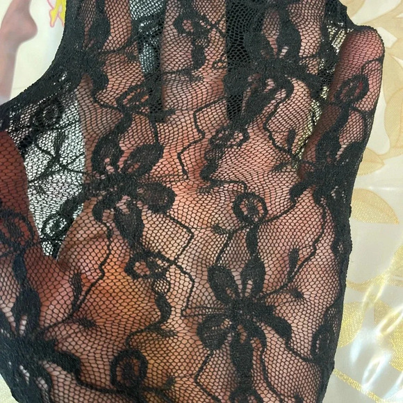 4 pairs L'ELEDUE 40/50den Socks/ knee socks BLACK +1 pair lace knee socks Italy - Picture 4 of 4